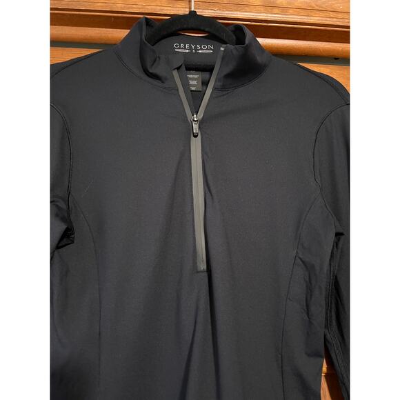 Greyson Women's Halley Quarter Zip Activewear Turtleneck in Shepherd Black SZ S - Picture 4 of 15